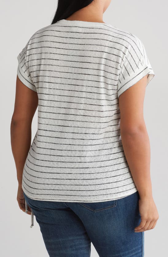 Shop Caslon ® Ruched T-shirt In Black- White Stripe