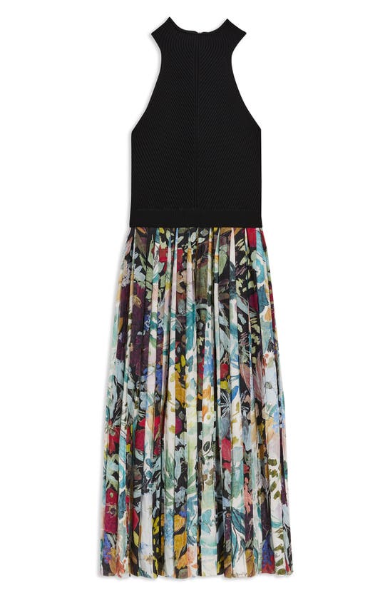 Shop Ted Baker Corino Pleated Midi Dress In Black