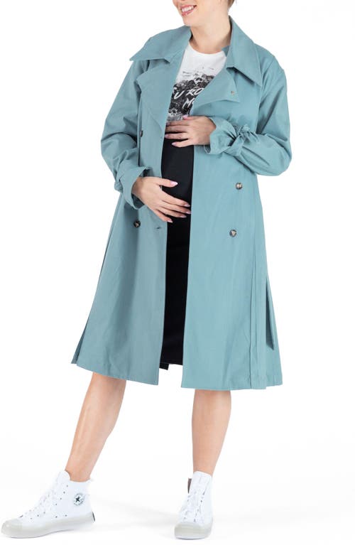 Cache Coeur Meghan Double Breasted Maternity/Nursing Coat in Storm