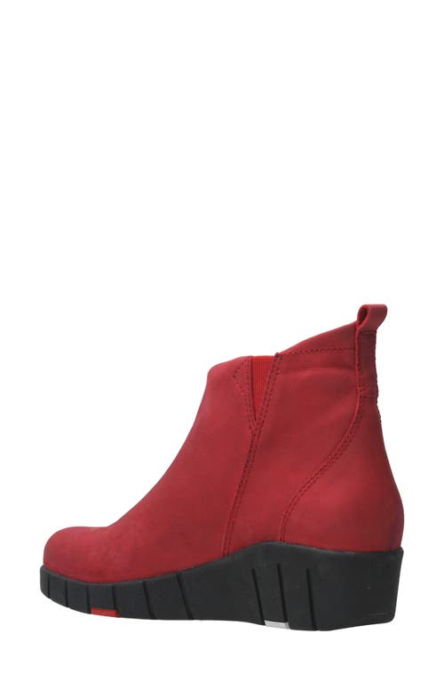 Wolky Phoenix Zip-up Bootie In Dark Red