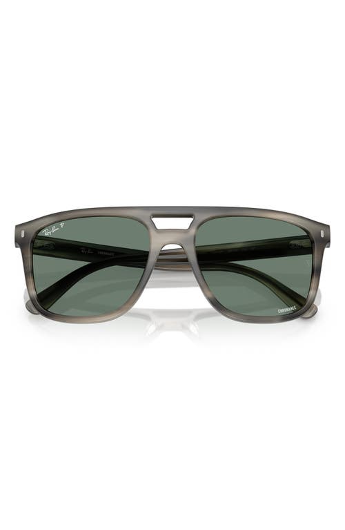 Ray Ban Rb2213ch Chromance Sunglasses Havana Grey Frame Grey Lenses Polarized 58-20 In Havana Gradient