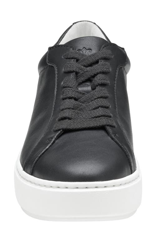 Shop Johnston & Murphy Cammie Low Top Sneaker In Black Tumbled Full Grain