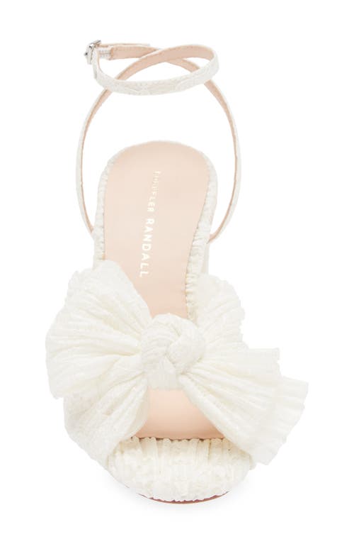 Shop Loeffler Randall Camellia Ankle Strap Sandal In White/cream