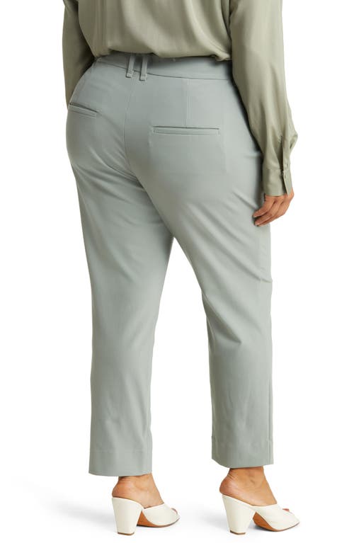 Vince High Waist Cigarette Pants In Light Slate