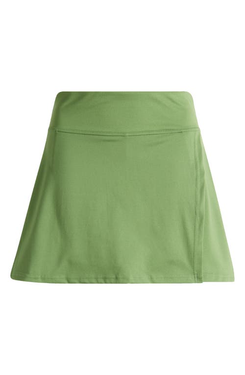 Active Faux Wrap Miniskirt in Artichoke Green