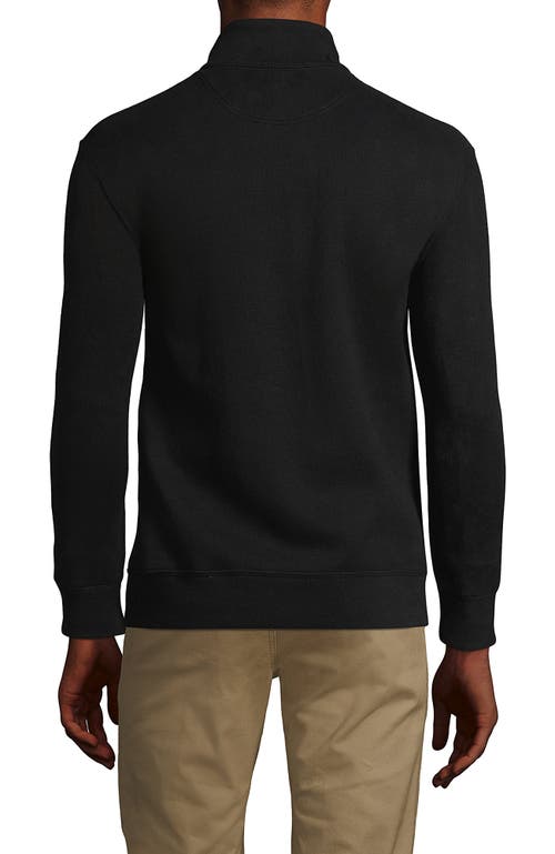 Shop Lands' End Bedford Rib Quarter Zip Sweater In Black