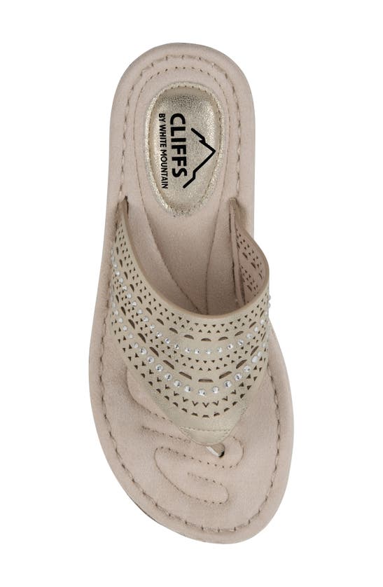 Cliffs By White Mountain Candyce Wedge Sandal In Gold/ Metallic