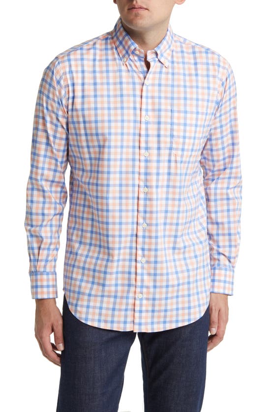 Peter Millar Nolan Crown Lite Stretch Check Classic Fit Button Down Shirt In Maritime