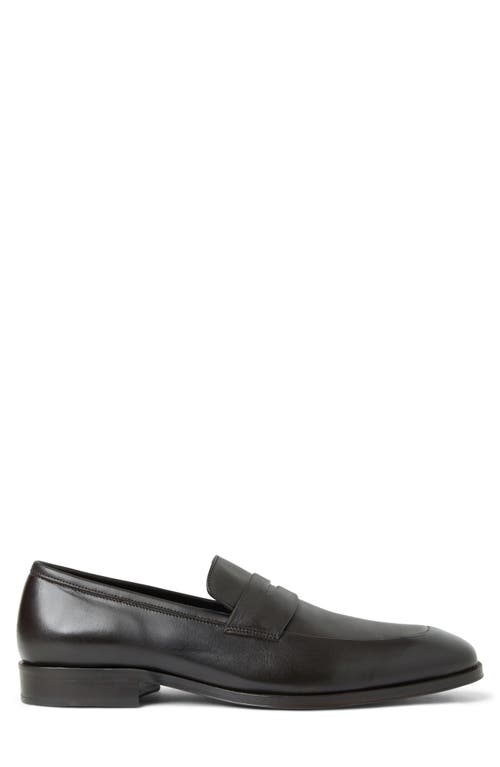 Shop Bruno Magli Maioco Penny Loafer In Dark Brown