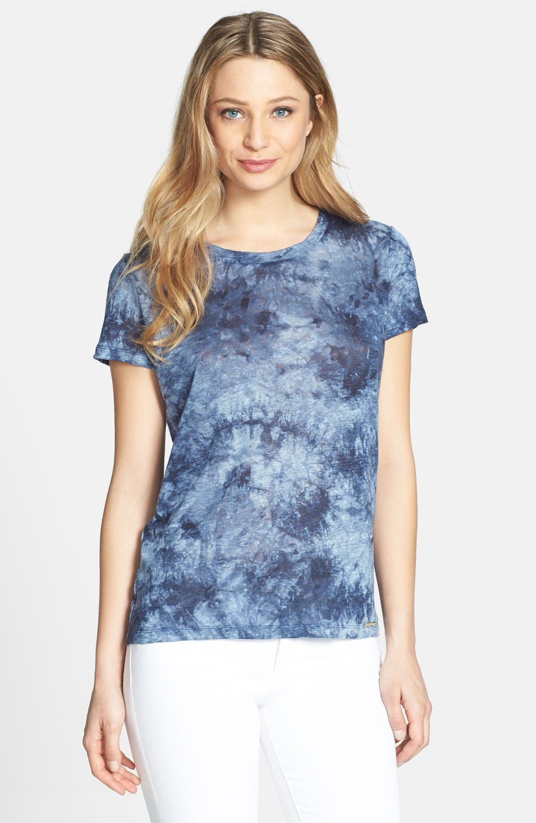 MICHAEL Michael Kors Tie Dye Linen Crewneck Tee Nordstrom