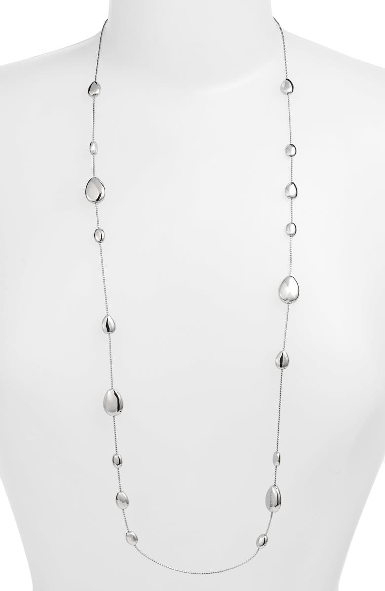 NORDSTROM Metal Droplet Station Necklace, Main, color, 040