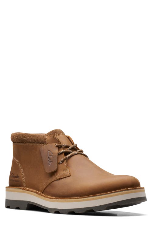 Clarks(r) Corston DB Waterproof Chukka Boot in Brown Leather
