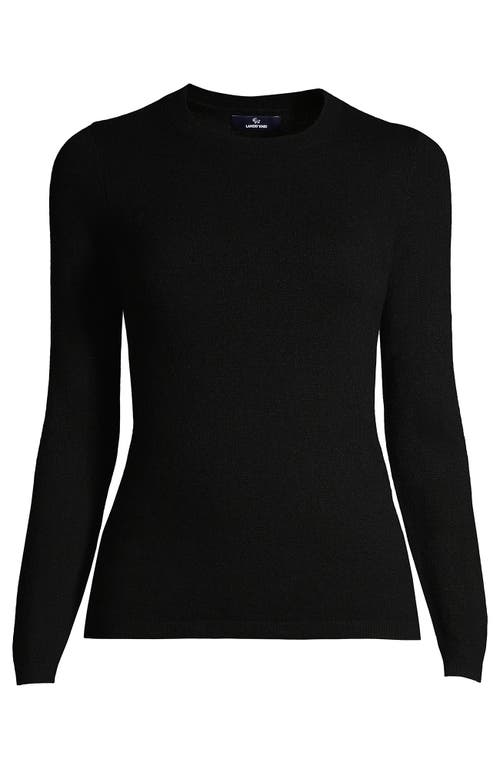 Shop Lands' End Plus Size Cashmere Sweater In Black