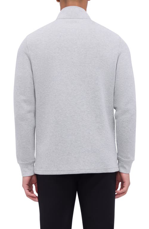 Shop Bugatchi Quarter Zip Pullover In Cement