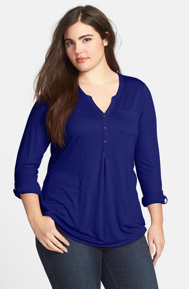 Lucky Brand 'Dallas' Jersey Top (Plus Size) | Nordstrom