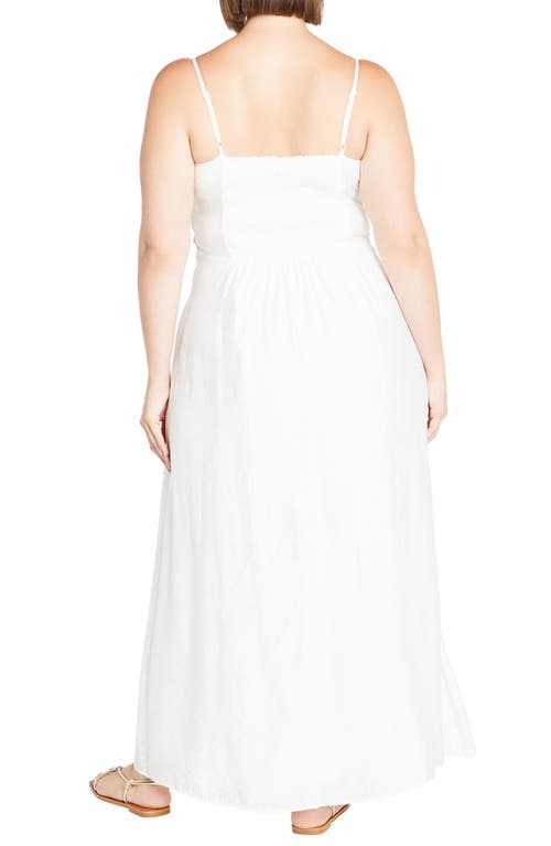 Shop City Chic Martina Lace Trim Dress In Ivory