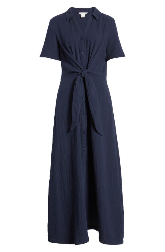 CASLON CASLON(R) VACATION TIE FRONT GAUZE SHIRTDRESS