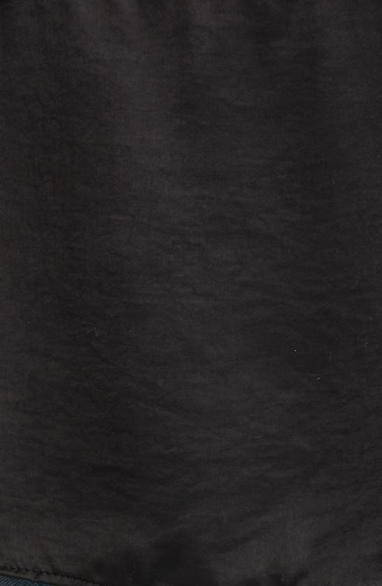 Open Edit Lace Inset Satin Camisole In Black