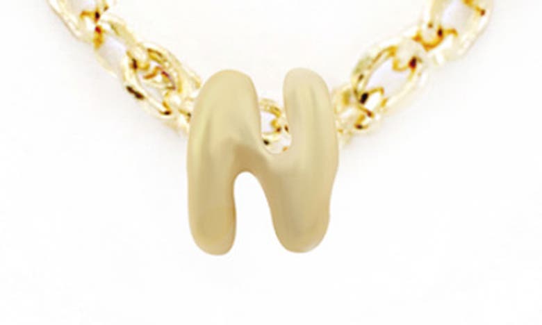 Panacea Bubble Initial Necklace In Gold-n