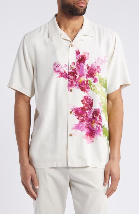 Costa Rican Blooms Silk Camp Shirt