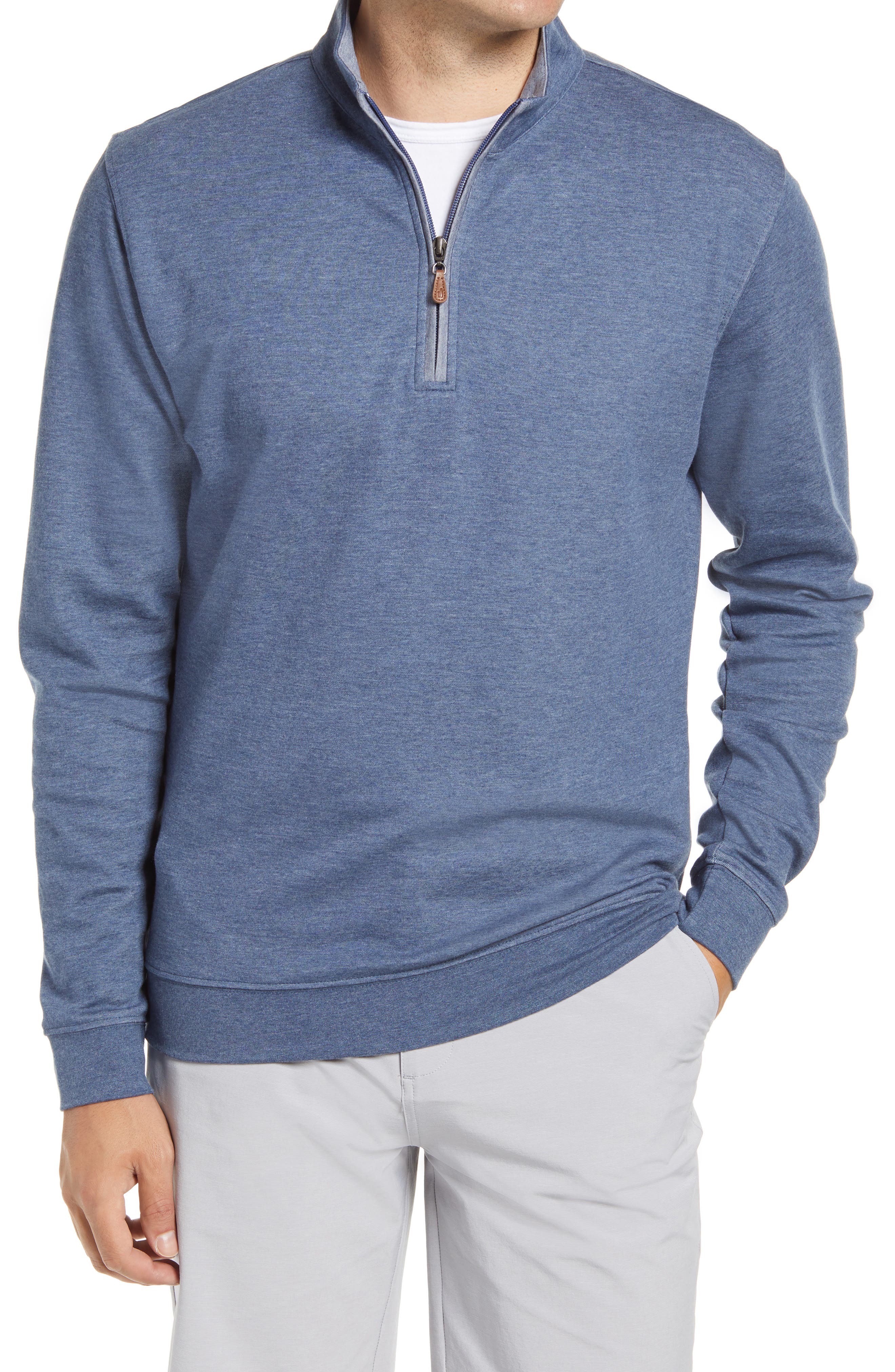 quarter zip blue