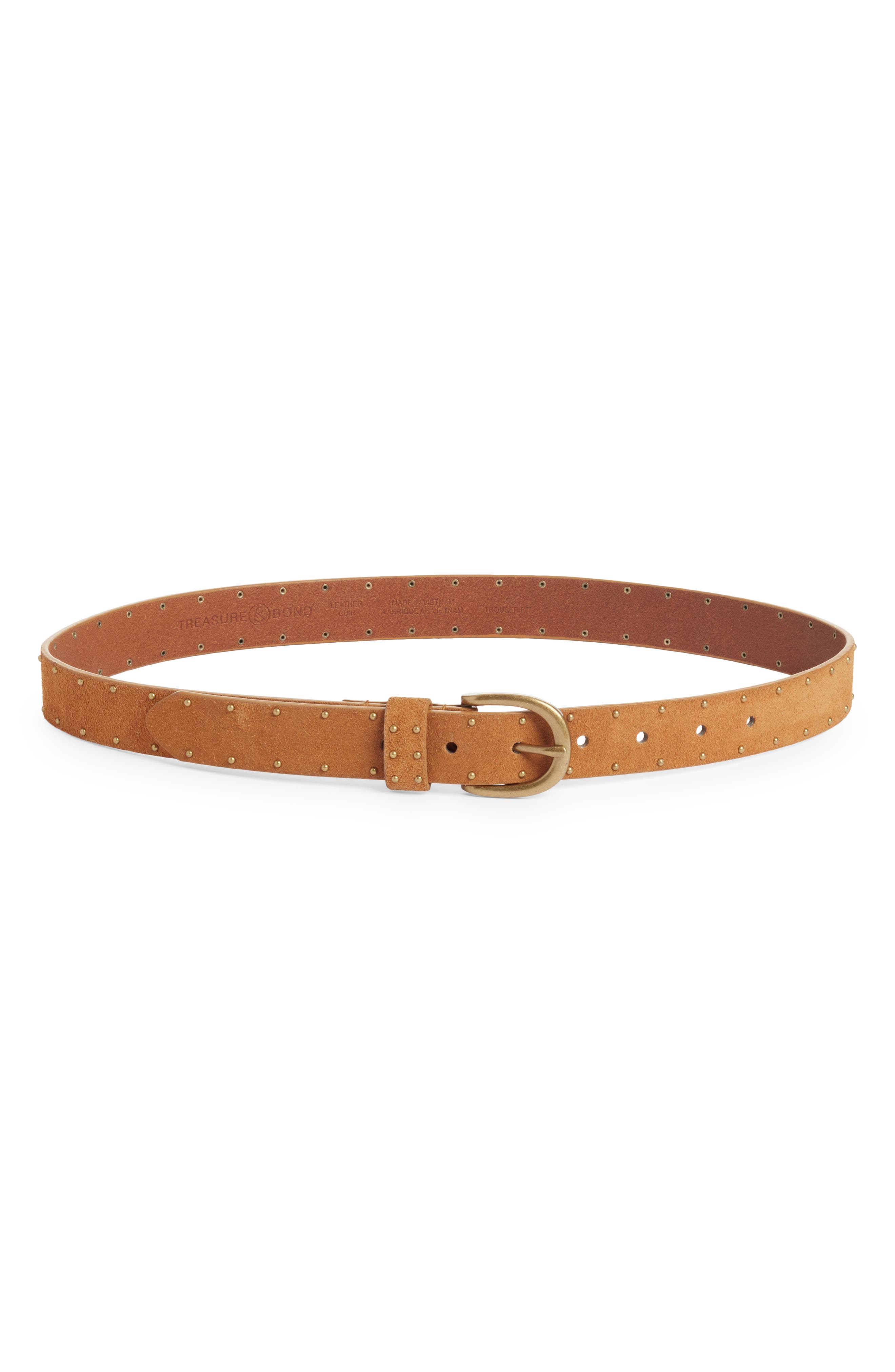 Treasure & Bond Oval Buckle Leather Belt