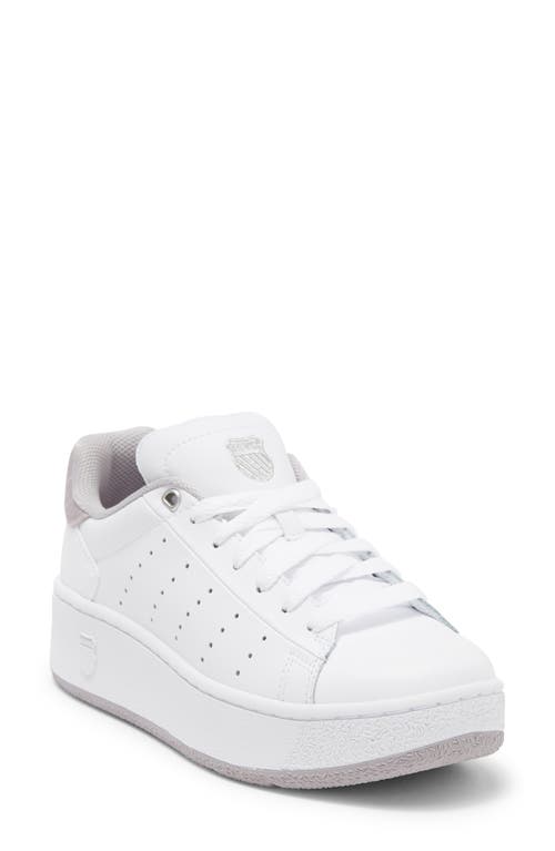 Shop K-swiss Classic Pf Platform Sneaker In White/raindrops