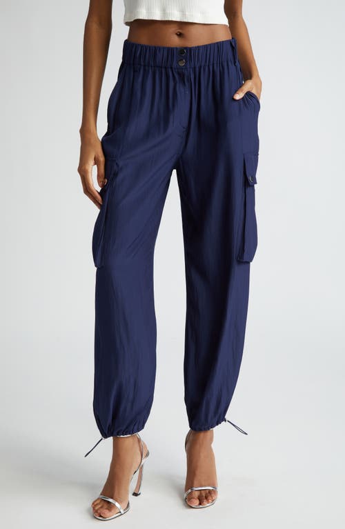 Shop Ramy Brook Mayme Cargo Joggers In Spring Navy