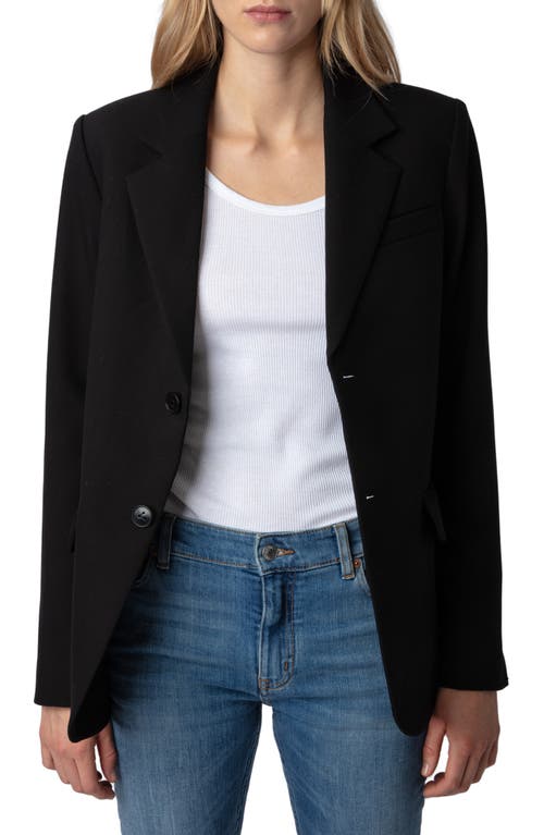 Zadig & Voltaire Vanille Beaded Mon Amour Jacket in Noir at Nordstrom, Size 2 Us
