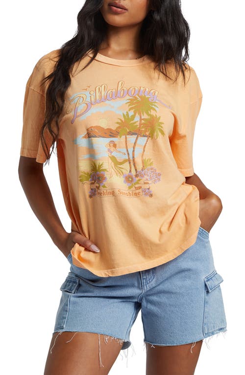 Shop Billabong Wish You Were Here Graphic T-shirt In Tangy Peach