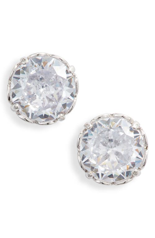 Kate Spade New York that sparkle round stud earrings in Clear/Silver at Nordstrom