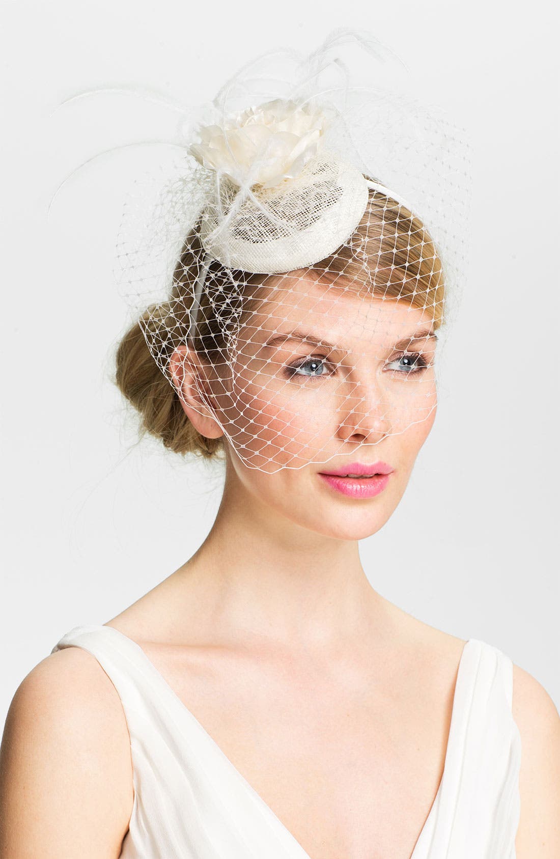 Lauren Ralph Lauren Linen Rosebud Fascinator Headband Nordstrom