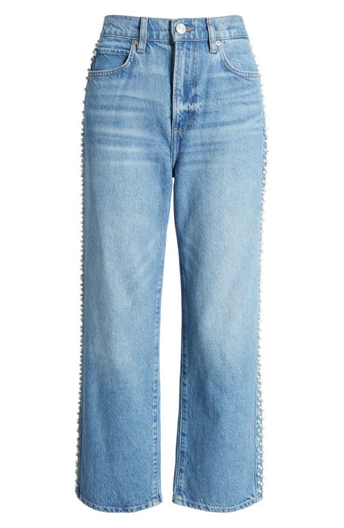 Shop Frame Atelier Le Jane High Waist Ankle Straight Leg Jeans In Daylight Pearl