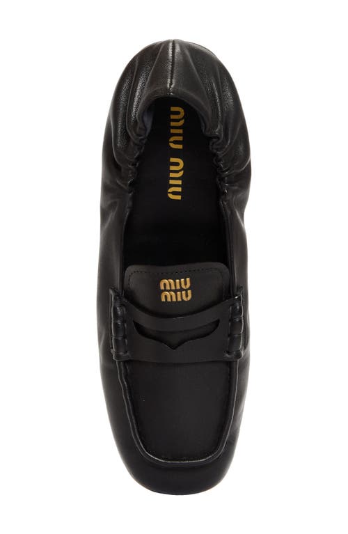 Miu Miu Convertible Penny Loafer In Nero