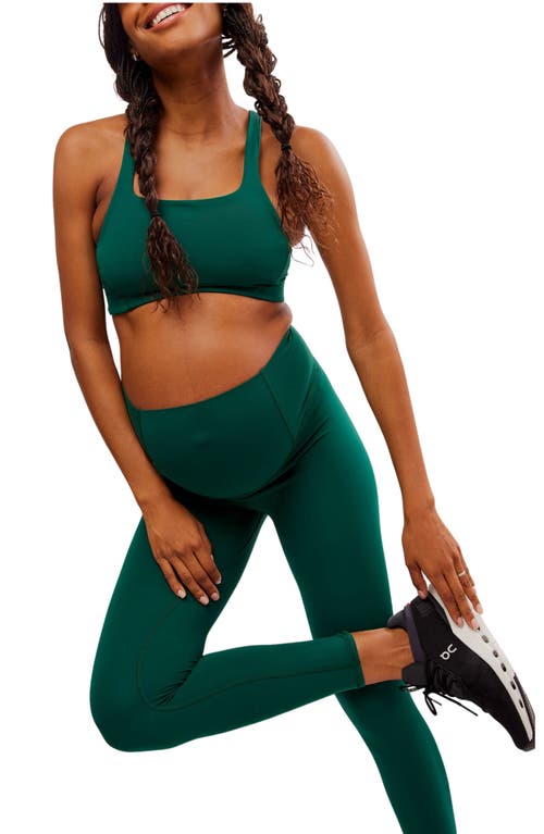 Free People X Maternity Hatch Never Better Leggings In Garden Green