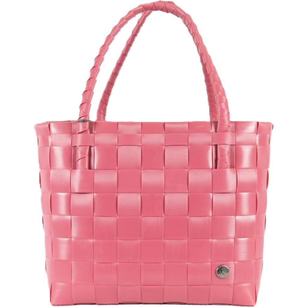 Shop Handed By Paris Recycled Plastic Tote Bag In Cherry Red