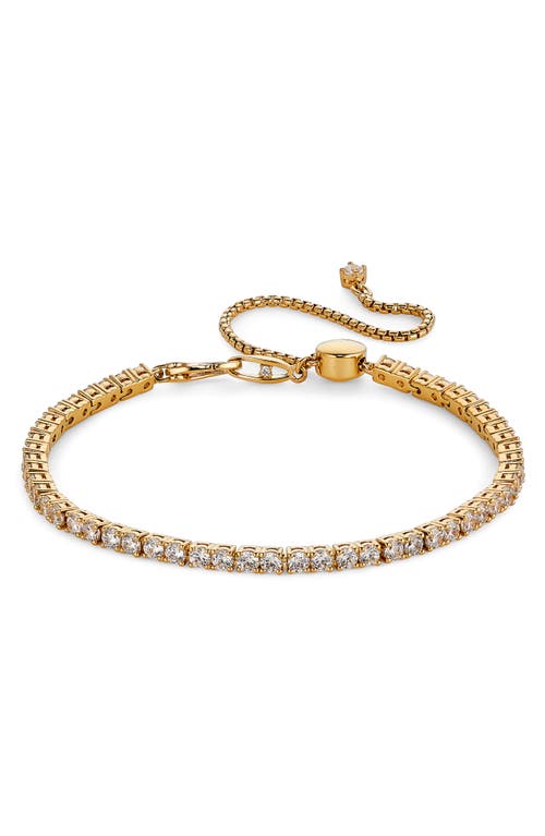 Love All Cubic Zirconia Slider Bracelet in Gold