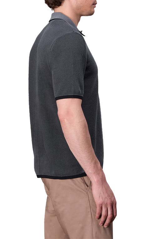 Rag & Bone Harvey Classic Fit Polo Shirt In Shark Blue
