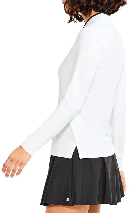 Shop Nz Active By Nic+zoe Flowfit Half Zip Pullover In Paper White