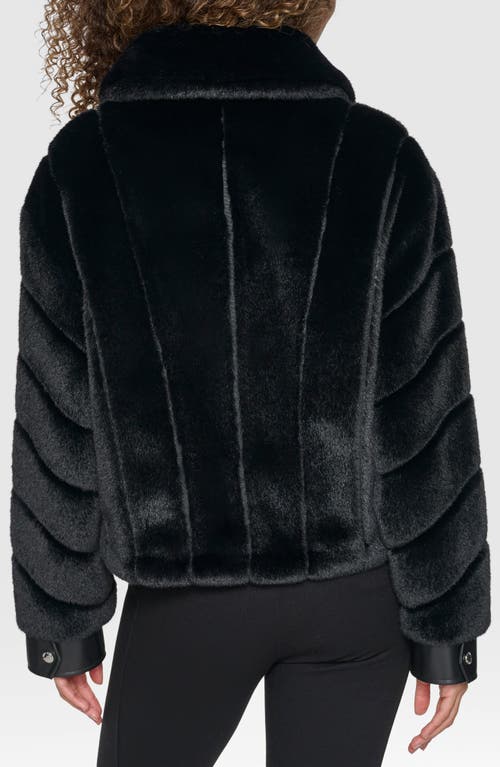 Shop Karl Lagerfeld Paris Faux Fur Jacket In Black