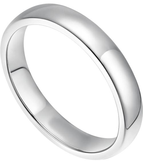 Donatello Gian Sterling Silver 4mm Wedding Band Ring In Silver