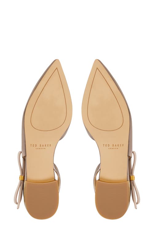 Shop Ted Baker London Jane Bow Slingback Half D'orsay Pointed Toe Flat In Bronze