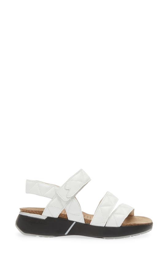 Naot Kayla Sport Wedge Sandal In Soft White Leather