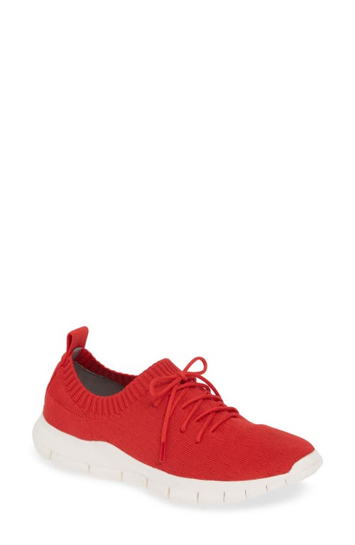 bernie mev. Bernie Mev Plush Sneaker in Red Fabric