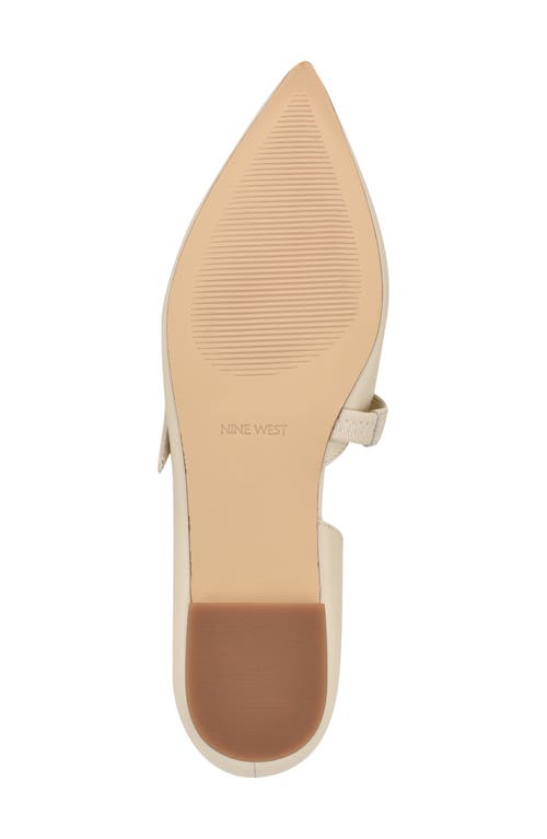 Shop Nine West Luso Mary Jane Half D'orsay Pointed Toe Flat In Ivory