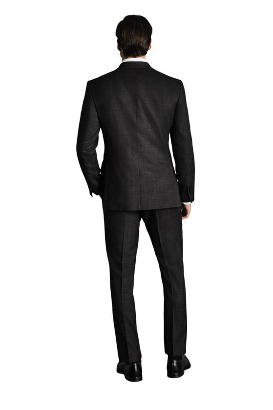 Shop Charles Tyrwhitt Slim Fit End On End Ultimate Performance Suit Jacket In Charcoal Grey