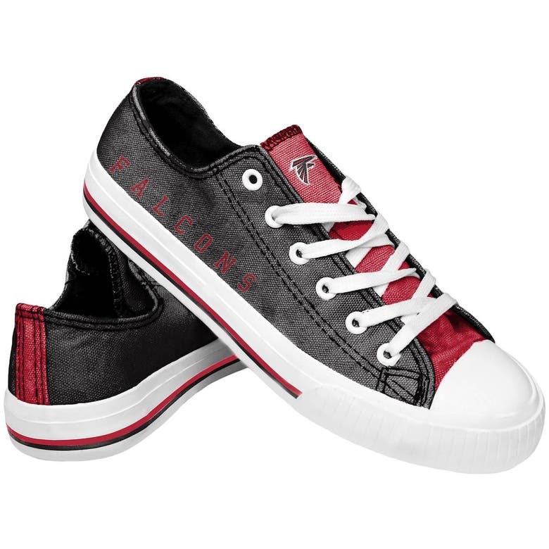 Foco Atlanta Falcons Tonal Wordmark Canvas Shoe In Red