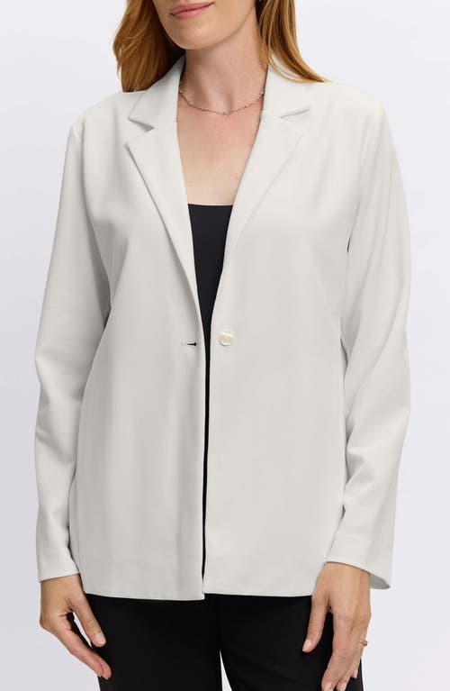 Foxcroft Morgan Crepe Knit Blazer In Ecru