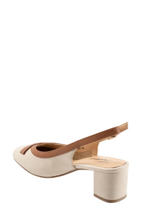 Shop Trotters Dalani Slingback Pump In Ivory/tan