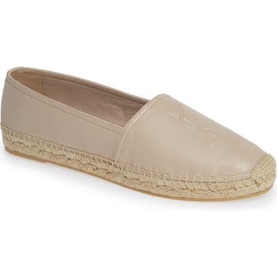 Saint Laurent Logo Espadrille, Beige